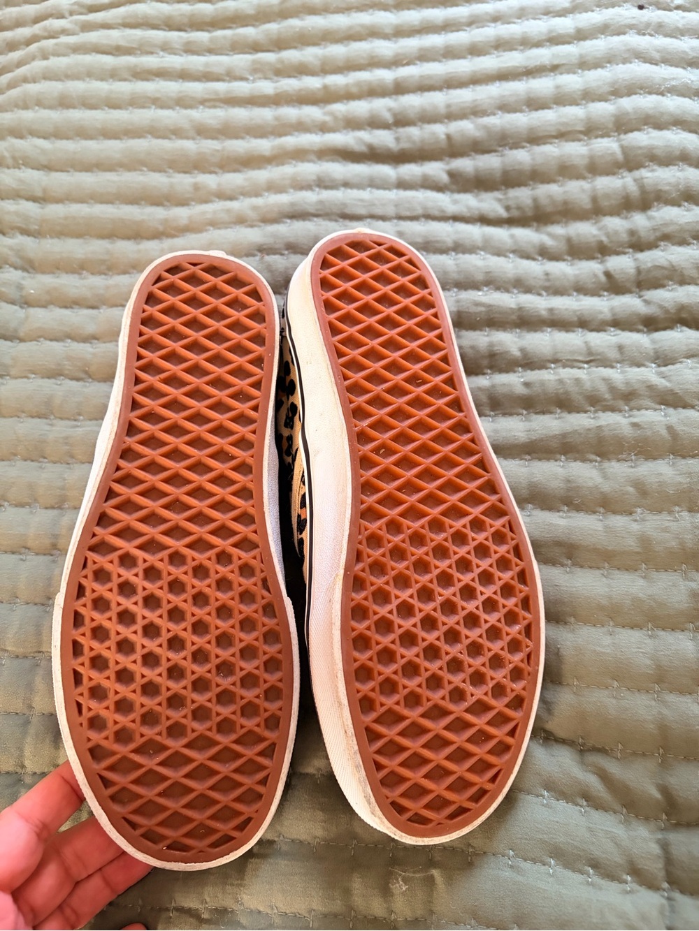 Vans Classic Slip-On Leopard Print Sneakers - Tan/Black - Picture 3 of 4